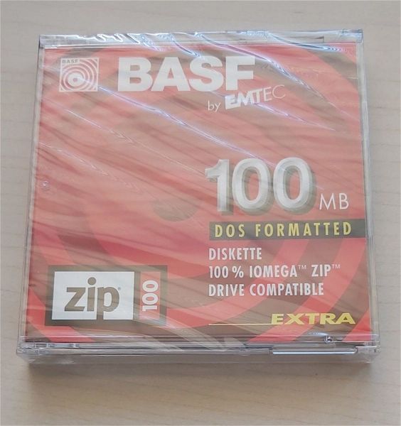  BASF BY EMTEC disketa DOS FORMATTED ZIP 100 MB