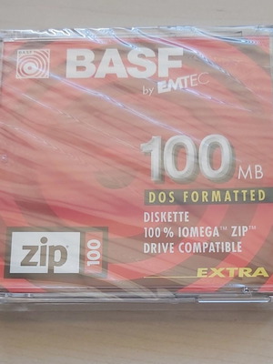 BASF by Emtec Diskette DOS Formatted Zip 100 MB new sealed