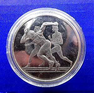 Ελλάδα 10 ευρώ 2003 (PROOF) "2004 Θερινοί Ολυμπιακοί Αγώνες στην Αθήνα- Τρέξιμο" Silver UNC