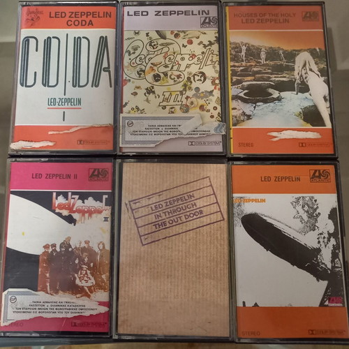 Cassette tapes used, set of 26 with Pink Floyd, Led Zeppelin, Rolling Stones