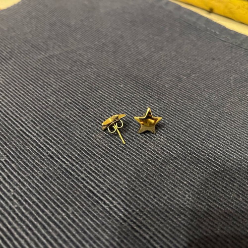 Folli Follie earrings used, star-shaped studs, gold