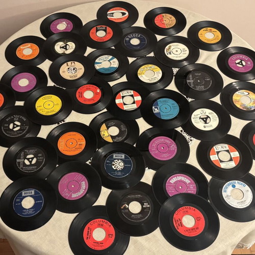 Vinyl record collection used, 89 singles from 60s and 70s