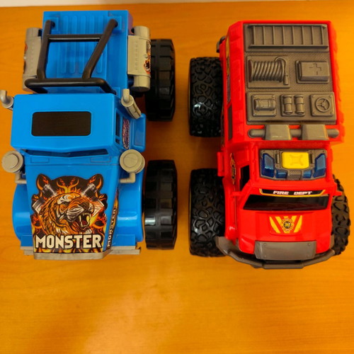 Dickie Toys set of 2 children's trucks with large wheels like new
