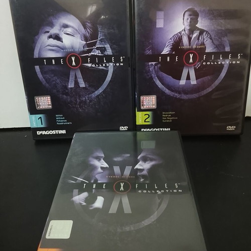 The X-Files DVD collection used, 27 discs from various seasons