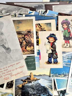 Large collection of vintage posters, calendars and photos used