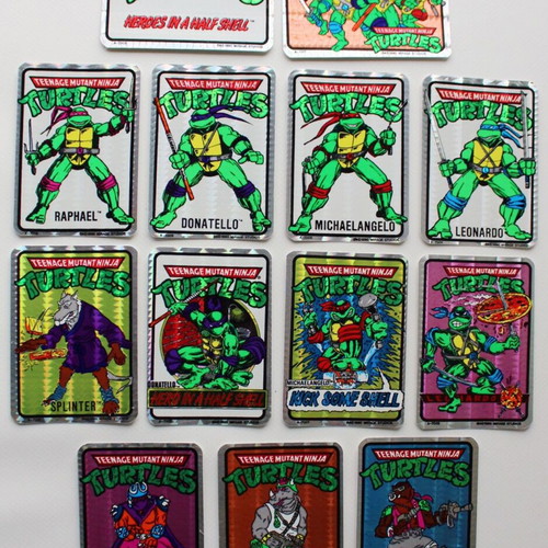 Vintage 1990 TMNT Mutant Ninja Turtles Prism Hologram Stickers set of 13 new