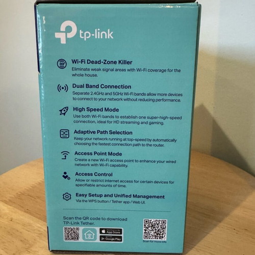 Tp-link AC1200 Wi-Fi Extender model RE315 like new