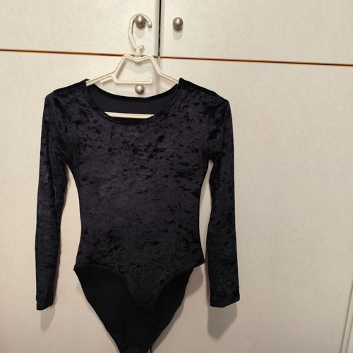 Velvet bodysuit used, black, sizes S and M