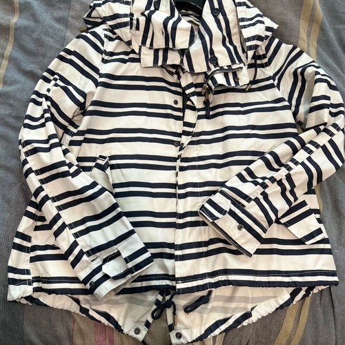 Zara navy blue marinière jacket, medium size