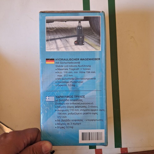 Hydraulic Bottle Jack 3 Ton New with Box