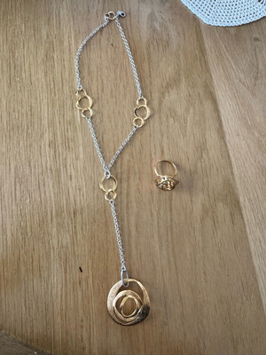 Izzi jewelry set in pure 925 silver like new