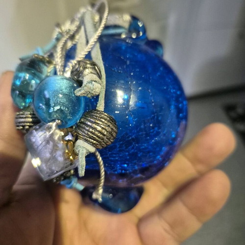 Decorative Crackle Pomegranate like new, symbol of luck and abundance