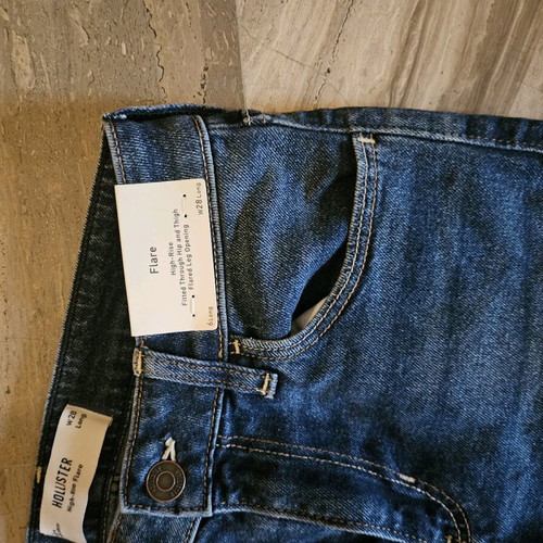 Hollister flare τζιν καινούριο, μέγεθος 6L, μπλε