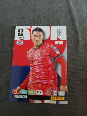 Panini FIFA 365 Yumin Cho #279 ποδοσφαιρικό αυτοκόλλητο