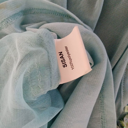 Sequin blouse turquoise like new, size S