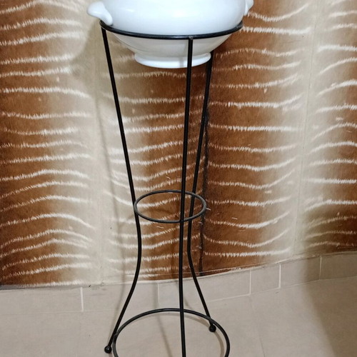 Metal column used, height 80 cm, black