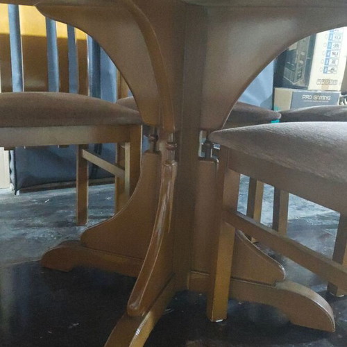 Dining table with 6 chairs used, solid wood