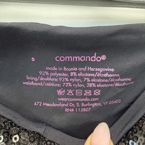 Commando black sequin leggings size S like new