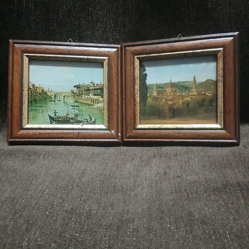 Vintage frames new, set of 2 with glass 11.5×12.5cm