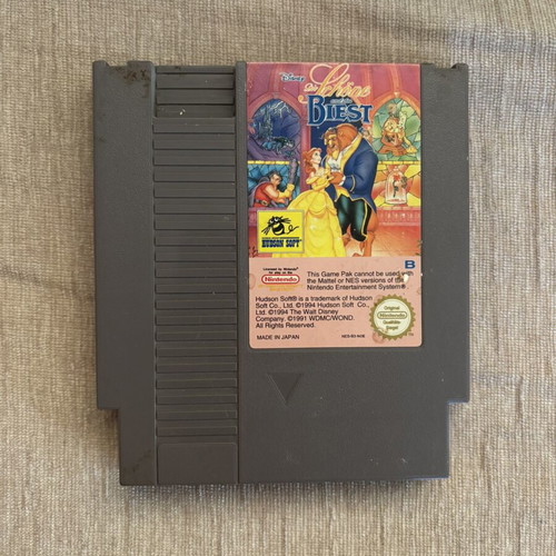 Beauty and the Beast Nintendo NES PAL exclusive game