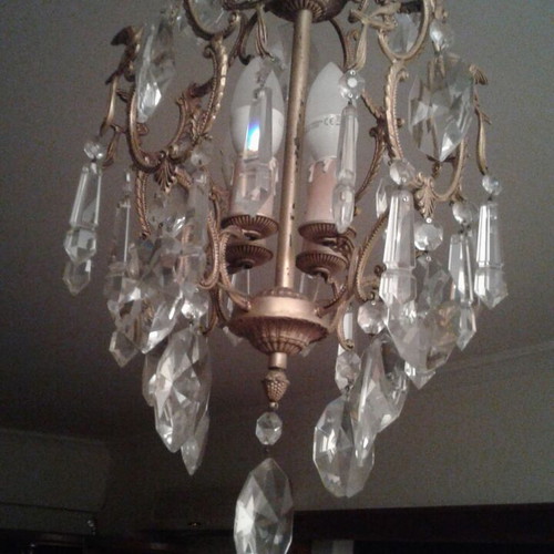 Living room light like new with crystals