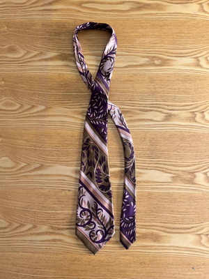 Tseklejis Vintage 70s Woven Pure Silk Tie, excellent condition
