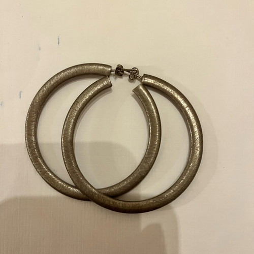 Silver hoop earrings like new