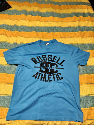 Russell Athletic blue shirt new, size Small