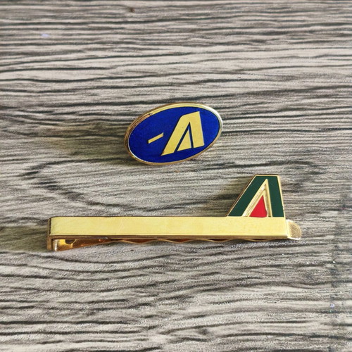 Alitalia ATI Aviation Pin and Tie Clip vintage collectible