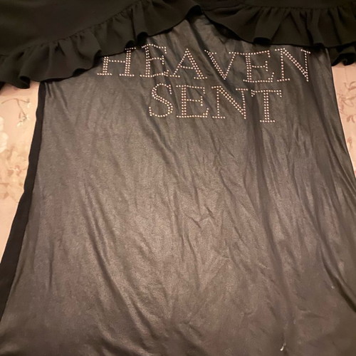 Women's blouse new with leather texture, size M-L, black