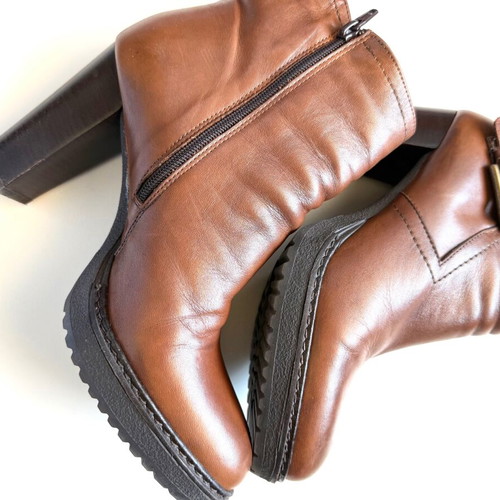 Classico women's ankle boots used size 40, brandy color, 10 cm heel