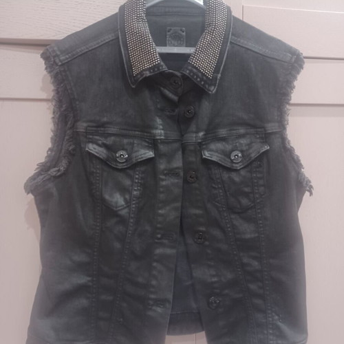 Replay sleeveless black vest like new size M