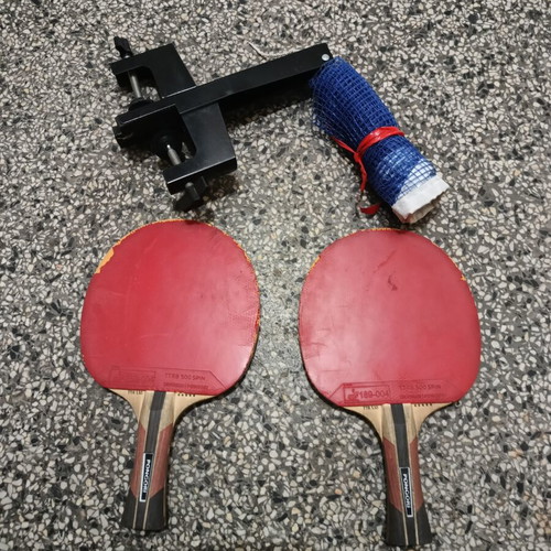 Table Tennis Paddles with Net used, slight marks