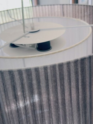 Modern fabric pendant ceiling light, dark anthracite