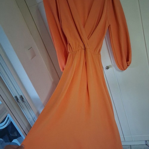 Summer long dress used, orange, airy