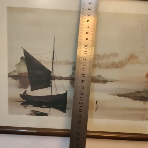 Lithography prints like new, set of 2, sizes 34x26 and 36x25