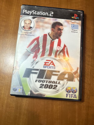 FIFA Football 2002 παιχνίδι PlayStation 2 μεταχειρισμένο, ελληνική έκδοση με Μανώλη Μαυρομμάτη