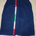 Denim midi skirt used, A-line, dark blue, size S
