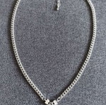 Choker necklaces with ball and zircon, like new, set of three