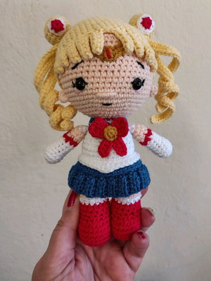 Crochet Sailor Moon doll new, handmade, 20cm