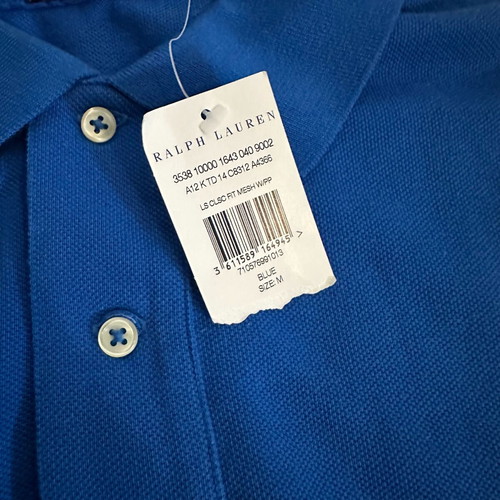 Polo Ralph Lauren long sleeve shirt new, royal blue, size M