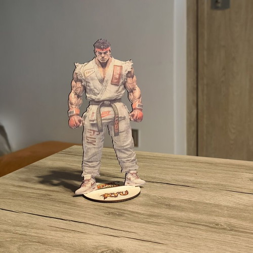Street Fighter Ryu wooden standee custom streetwear design, new
