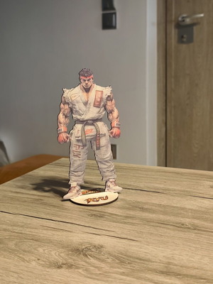 Street Fighter Ryu wooden standee custom streetwear design, new