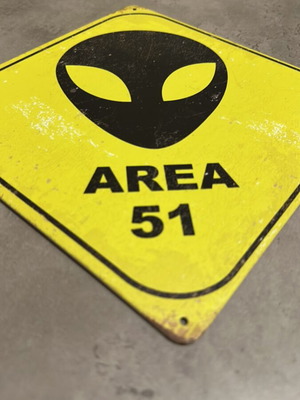 Area 51 wall sign like new