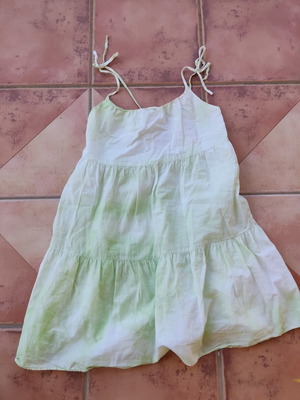 Bershka Green Tie Dye Mini Dress like new, 100% cotton, XS