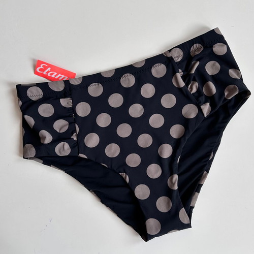 Etam swim bottom new with high waist and polka dots, size 38