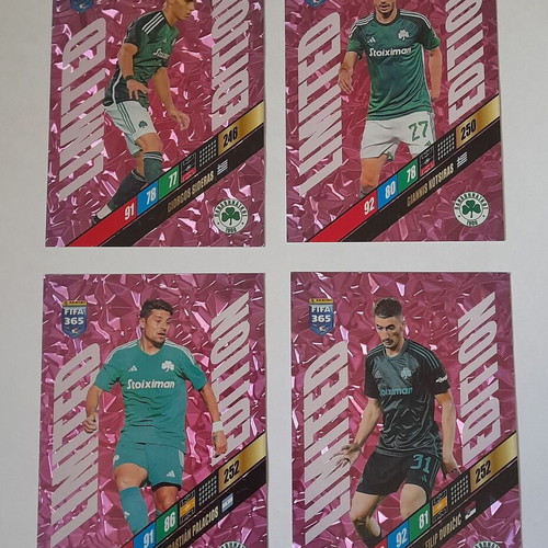 FIFA 365 2023-2024 Adrenalyn XXL cards Panathinaikos full set of 11
