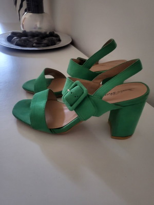 Celestino green sandals like new, size 39, with thick heel