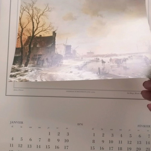 Vaka art calendar 1976 used, painters of romanticism
