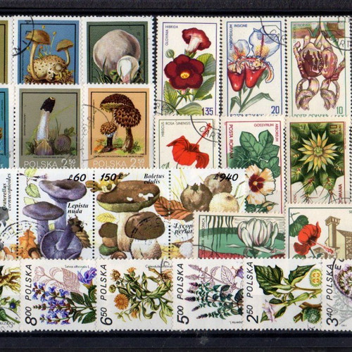 Poland stamp series thematic (flowers-plants) gifted